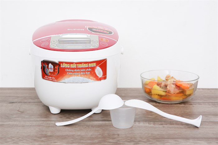 Nồi cơm điện tử Supor 1.8 lít CFXB50FC29VN-75 Màu Trắng - Hồng