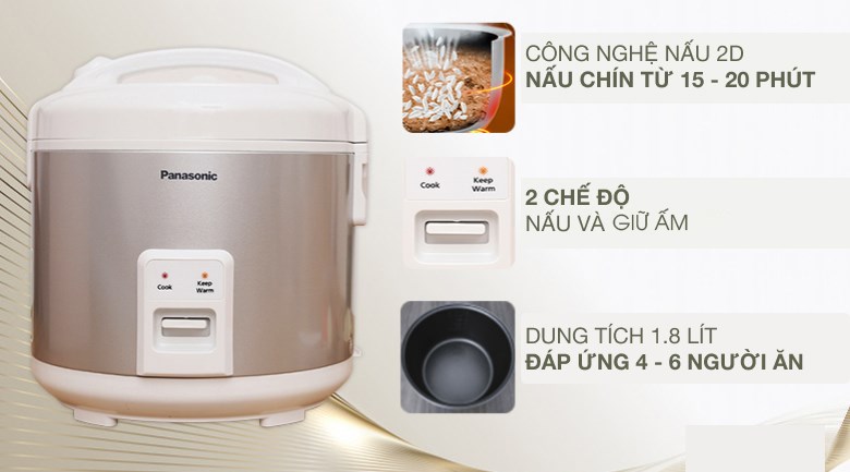 Nồi cơm điện Panasonic 1.8 lít SR-MVN187LRA