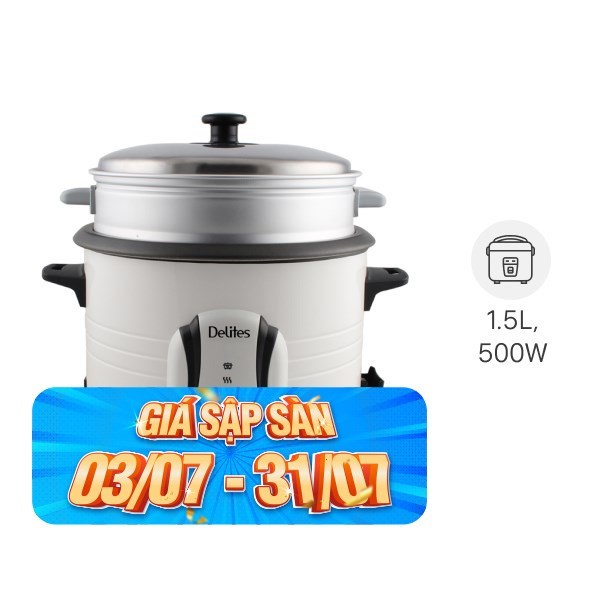 Nồi cơm nắp rời Delites 1.5 lít NCR1502