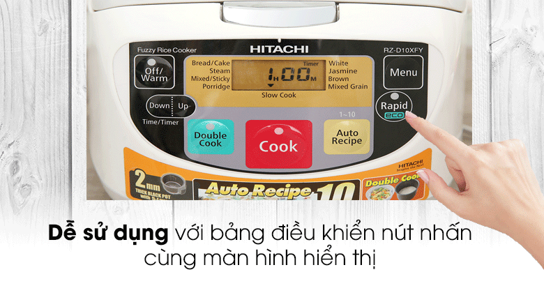 Nồi cơm điện tử Hitachi 1 lít RZ-D10XFY