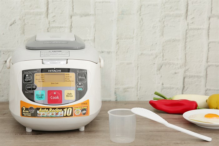 Nồi cơm điện tử Hitachi 1 lít RZ-D10XFY Màu Trắng - Xám