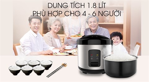 Nồi cơm nắp gài Delites NCG1804