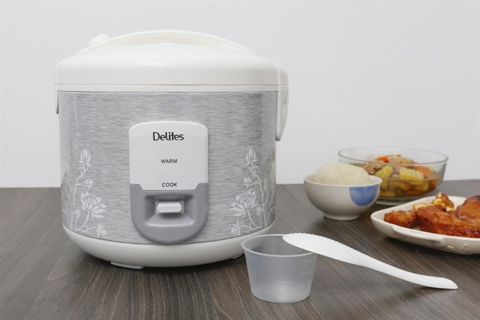 Nồi cơm nắp gài Delites 1.8 lít NCG1805 Màu Trắng - Xám
