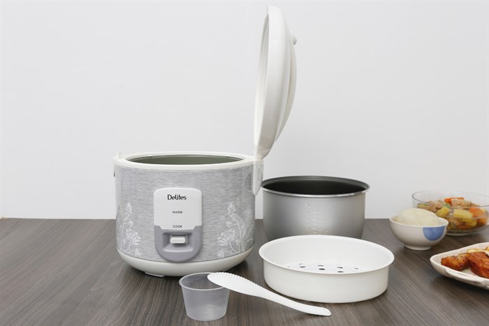 Nồi cơm nắp gài Delites 1.8 lít NCG1805 Màu Trắng - Xám