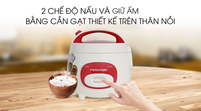 Nồi cơm điện Pensonic 1 lít PSR-1001R