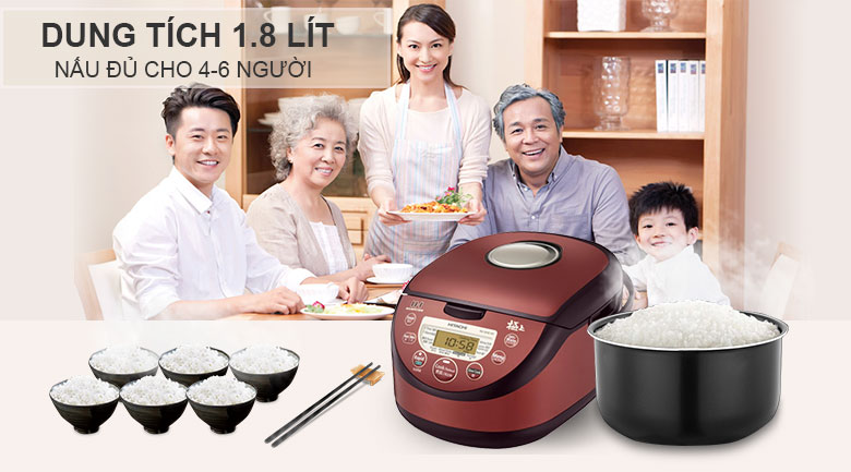 Nồi cơm điện cao tần Hitachi 1.8 lít RZ-GHE18