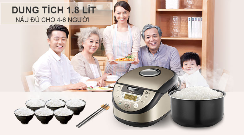 Nồi cơm điện cao tần Hitachi 1.8 lít RZ-JHE18Y