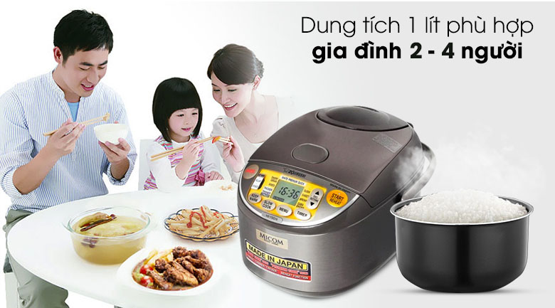 Nồi cơm điện tử Zojirushi 1 lít NS-YSQ10-XJ