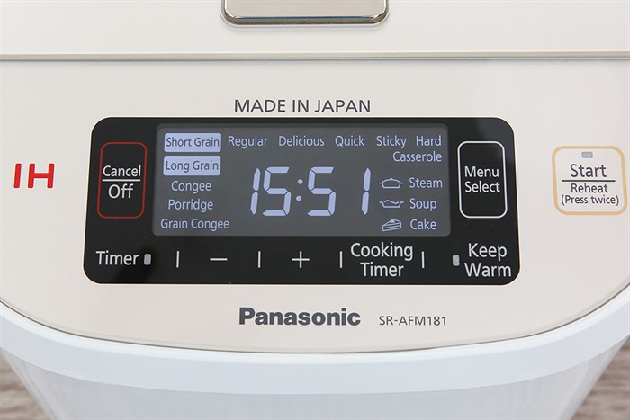 Nồi cơm điện cao tần Panasonic 1.8 lít SR-AFM181WRA Màu Trắng