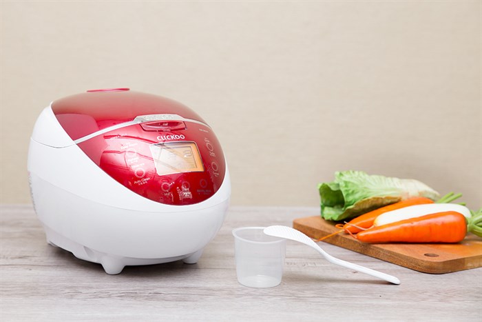 Nồi cơm điện tử Cuckoo 1 lít CR-0655F Màu Trắng - Đỏ