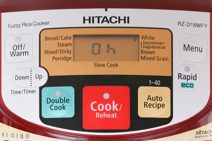 Nồi cơm điện tử Hitachi 1.8 lít RZ-D18WFY (RE) Màu Đỏ
