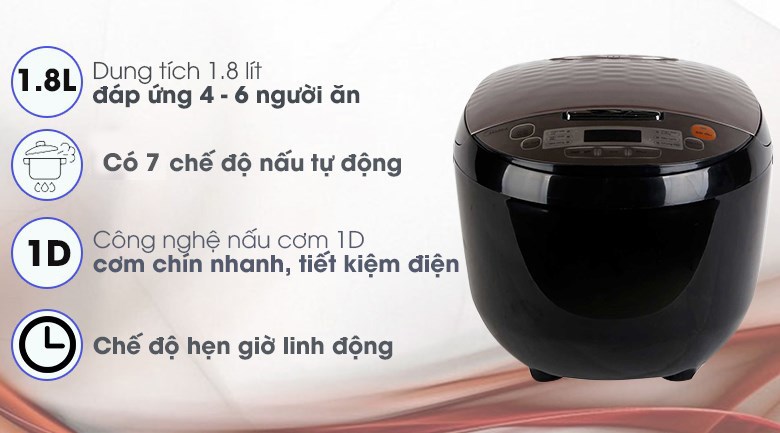 Nồi cơm điện tử Midea 1.8 lít MB-FS5018B