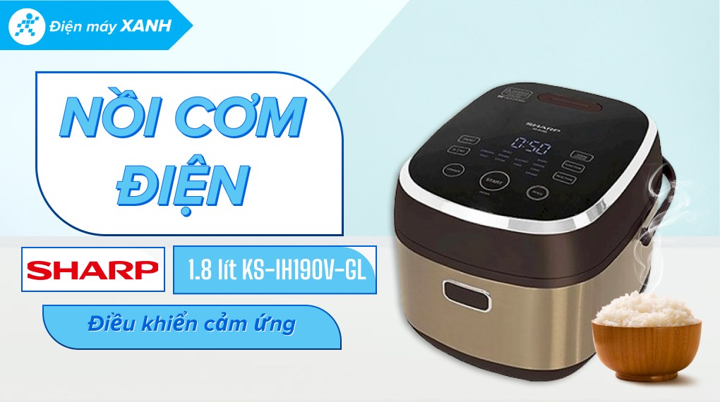 Nồi cơm điện cao tần Sharp 1.8 lít KS-IH190V-GL