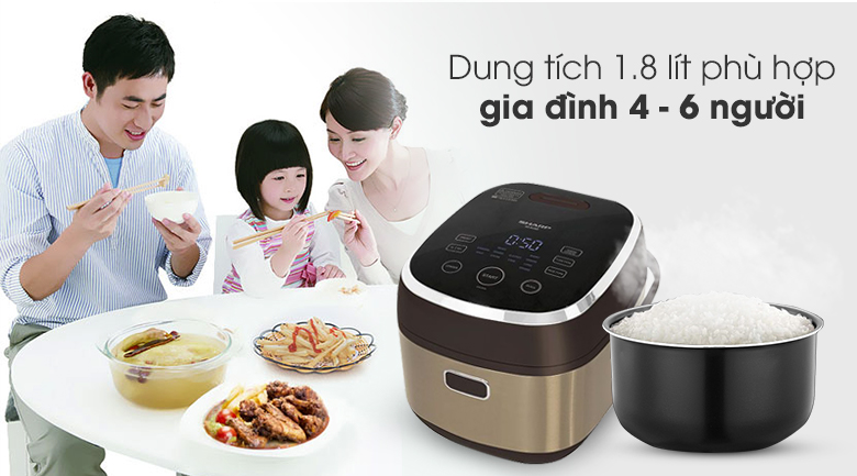 Nồi cơm điện cao tần Sharp 1.8 lít KS-IH190V-GL