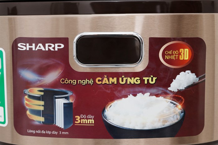 Nồi cơm điện cao tần Sharp 1.8 lít KS-IH190V-GL Màu Nâu