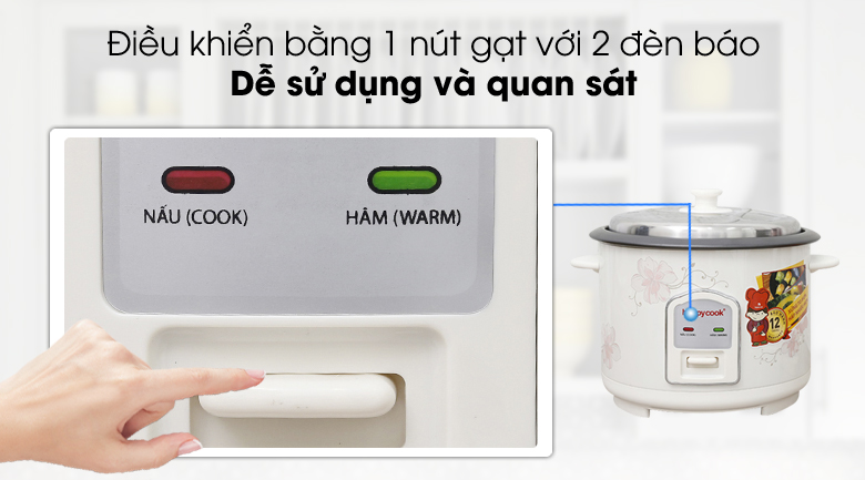 Nồi cơm nắp rời Happycook 1.8 lít HCD-182