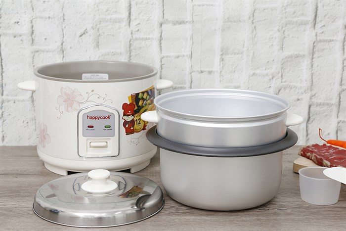 Nồi cơm nắp rời Happycook 1.8 lít HCD-182 Màu Trắng