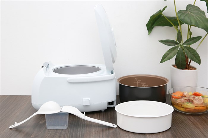 Nồi cơm điện tử Philips 1 lít HD3030 Màu Trắng - Xám