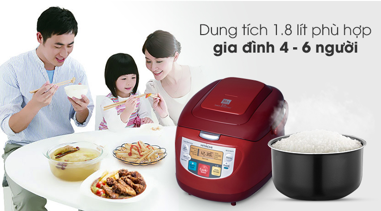 Nồi cơm điện tử Hitachi 1.8 lít RZ-D18VFY