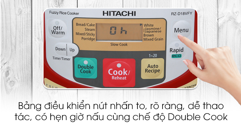 Nồi cơm điện tử Hitachi 1.8 lít RZ-D18VFY