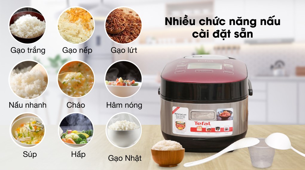 Nồi cơm điện cao tần Tefal 0.9 lít Compact Pro (RK 803565)