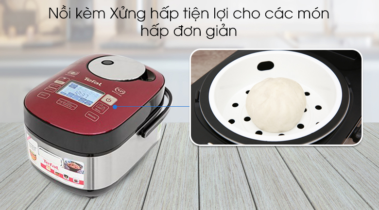 Nồi cơm điện cao tần Tefal 0.9 lít Compact Pro (RK 803565)