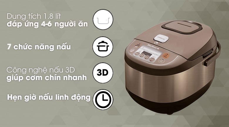 Nồi cơm điện tử Bluestone 1.8 lít RCB-5936