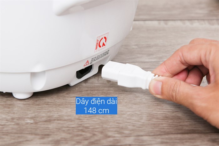 Nồi cơm điện tử Sharp 1.8 lít KS-COM181CV-GL Màu Trắng - Kem