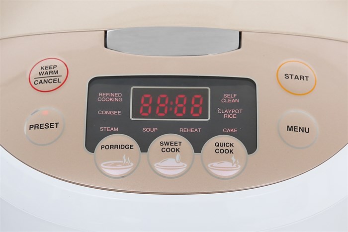Nồi cơm điện tử Sharp 1.8 lít KS-COM181CV-GL Màu Trắng - Kem