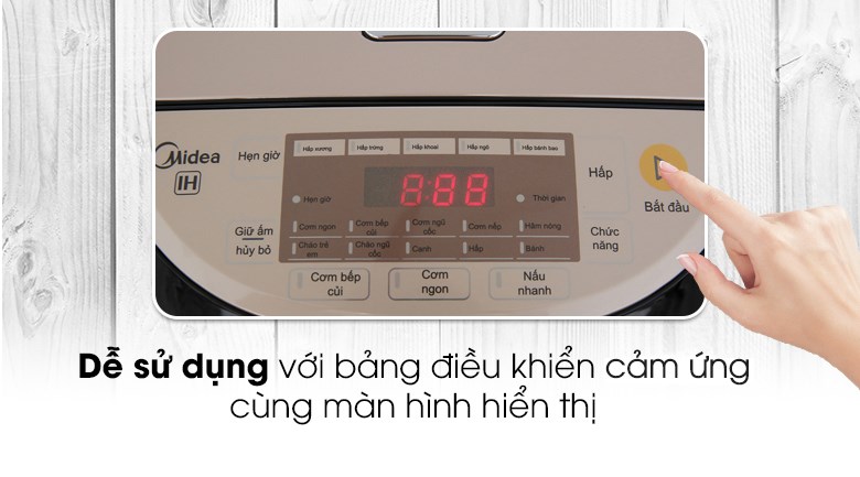 Nồi cơm cao tần Midea 1.8 lít MB-HS5007