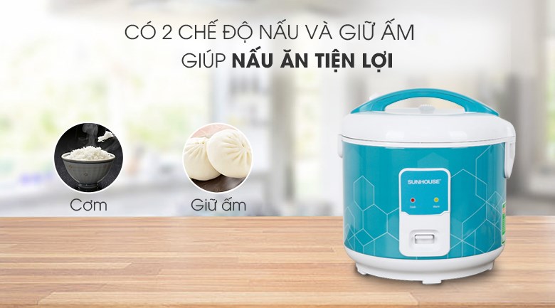 Nồi cơm nắp gài Sunhouse 1.8 lít SHD8622G