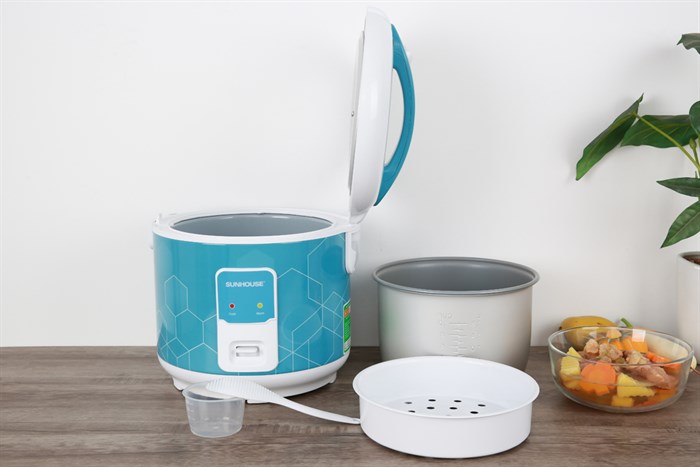 Nồi cơm nắp gài Sunhouse 1.8 lít SHD8622G Màu Xanh Dương