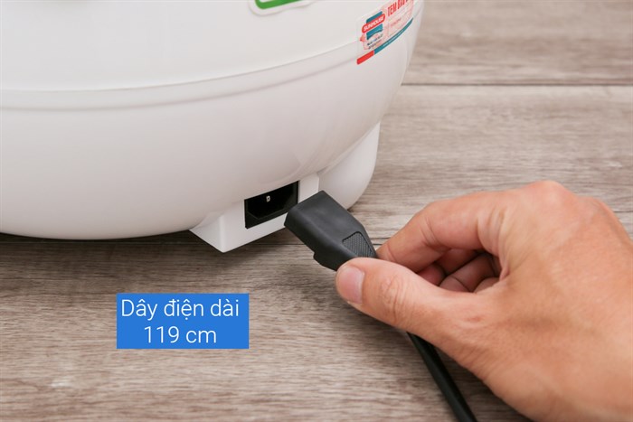 Nồi cơm nắp gài Sunhouse 1.8 lít SHD8607W Màu Trắng - Hồng