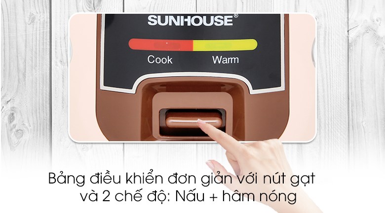 Nồi cơm nắp gài Sunhouse 1 lít SHD8208C - 5