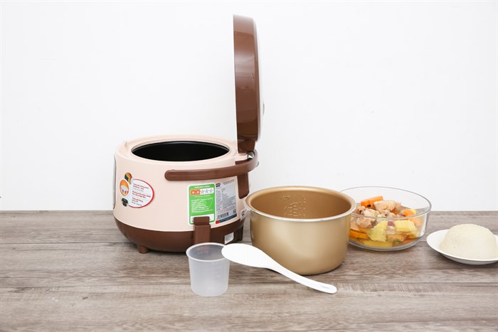 Nồi cơm nắp gài Sunhouse 1 lít SHD8208C Màu Cà phê
