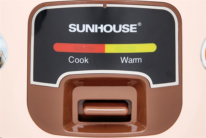 Nồi cơm nắp gài Sunhouse 1 lít SHD8208C Màu Cà phê