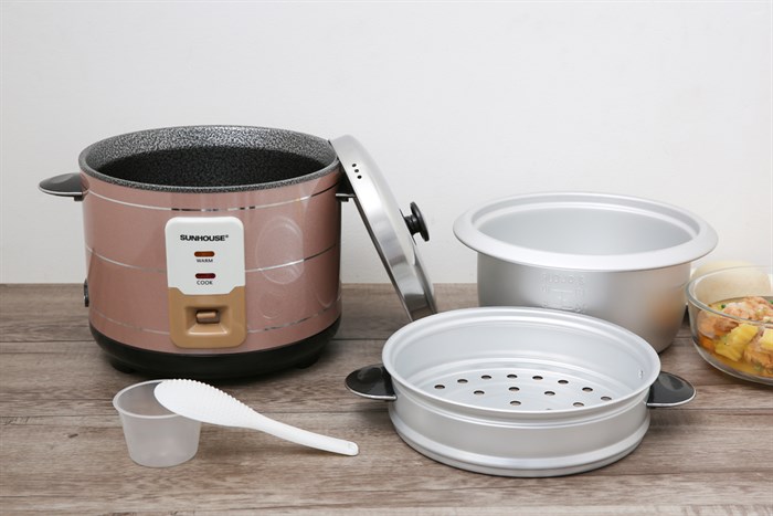 Nồi cơm nắp rời Sunhouse 1.8 lít SHD8125 Màu Vàng đồng
