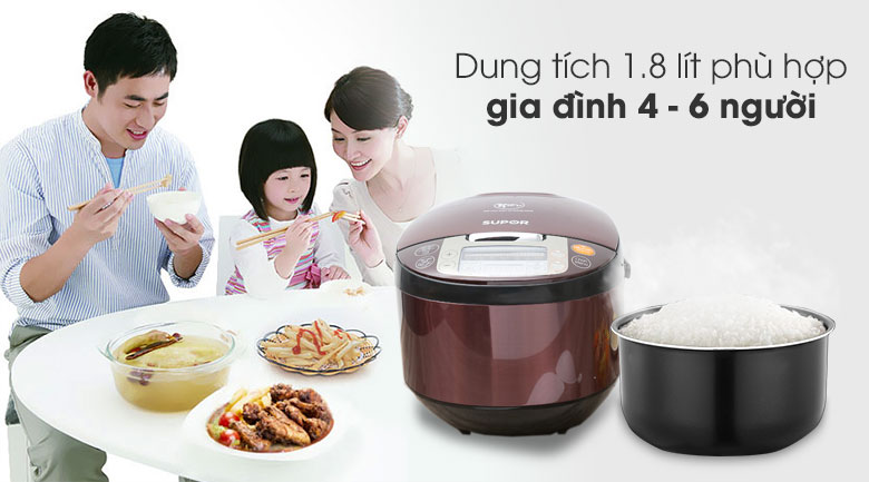 Nồi cơm điện tử Supor 1.8 lít 50FC533VN-75