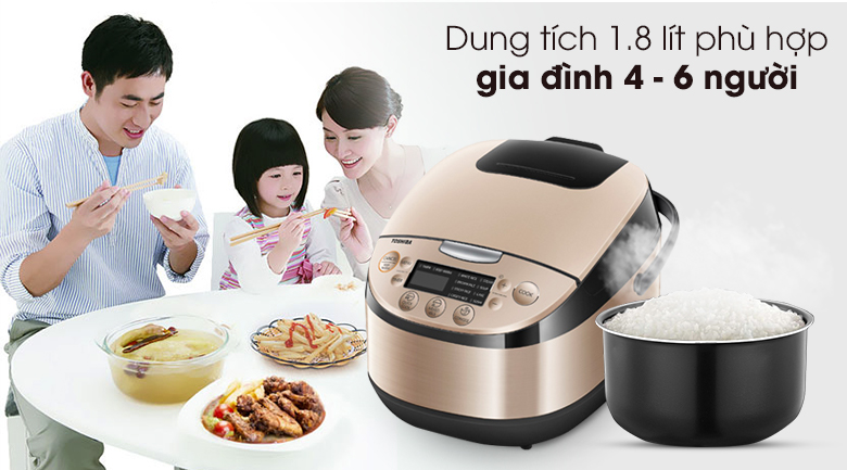 Nồi cơm điện tử Toshiba 1.8 lít RC-18DR1NV