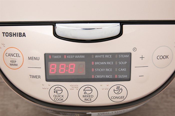 Nồi cơm điện tử Toshiba 1.8 lít RC-18DR1NV Màu Đen - Vàng đồng