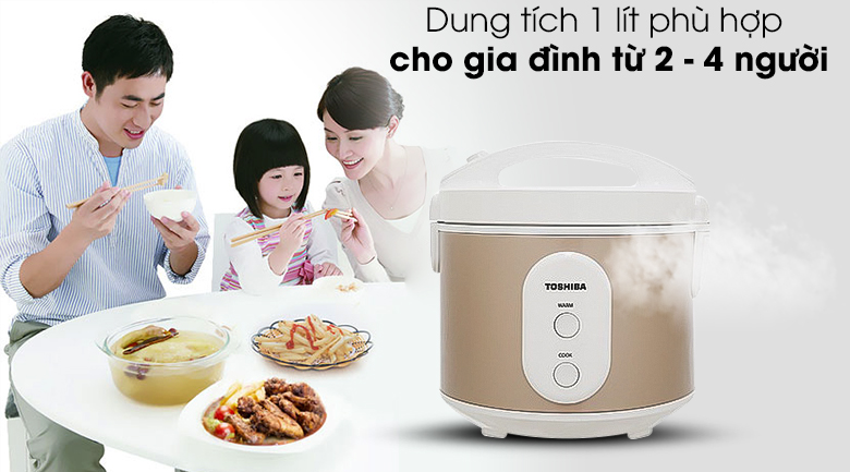 Nồi cơm nắp gài Toshiba 1 lít RC-10JR1NV
