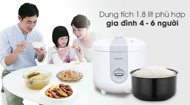 Nồi cơm điện Philips 1.8 lít HD3115