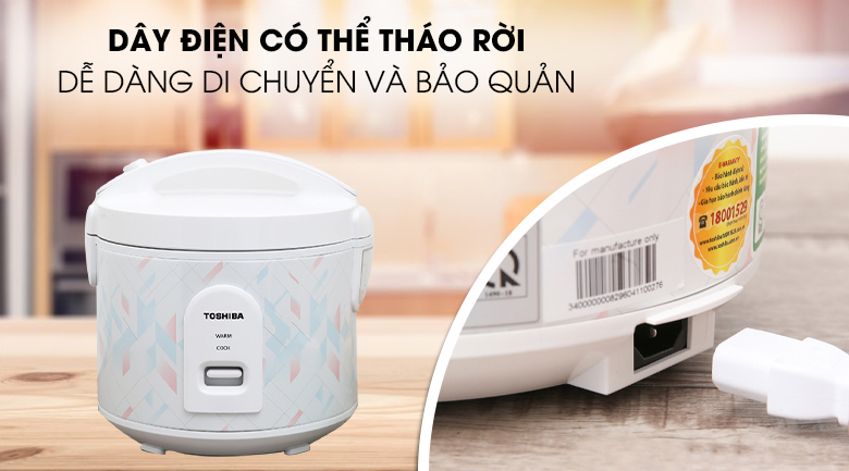 Nồi cơm điện 1 lít Toshiba RC-10JH1NV(P)