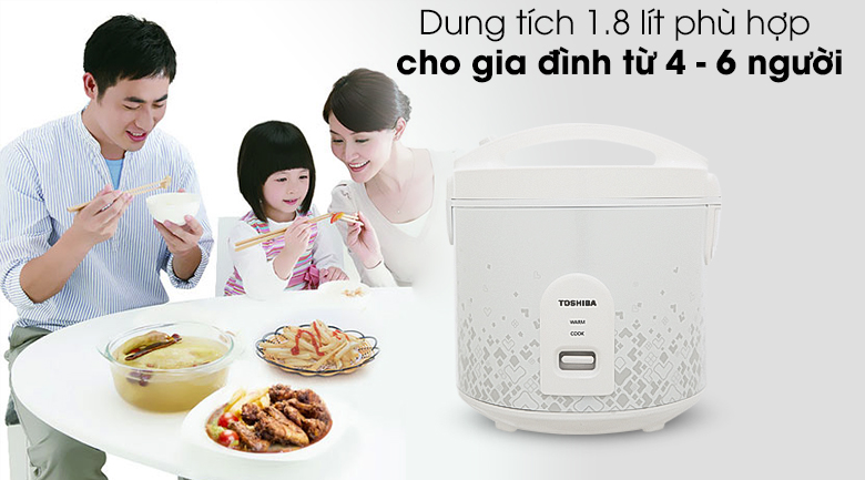 Nồi cơm điện 1.8 lít Toshiba RC-18JH1NV(G)