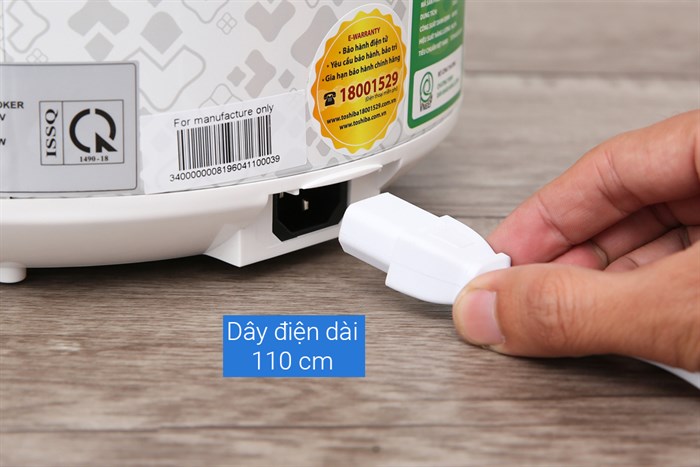 Nồi cơm điện 1.8 lít Toshiba RC-18JH1NV(G) Màu Trắng