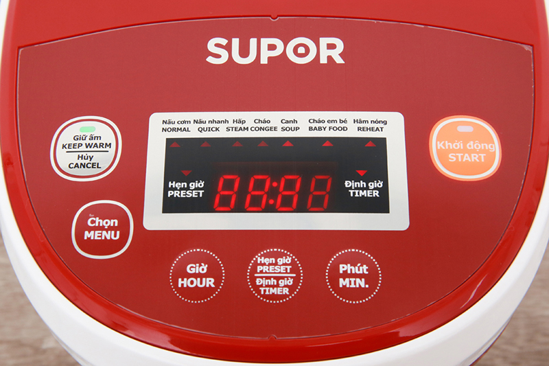 Dễ dùng - Nồi cơm điện tử Supor 0.8 lít CFXB20FC17A-35 Dễ dùng - Nồi cơm điện tử Supor 0.8 lít CFXB20FC17A-35