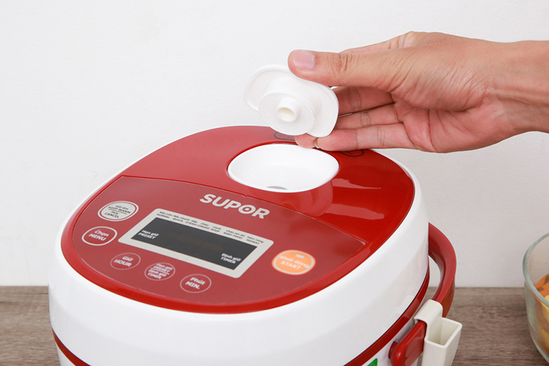 Nắp thoát hơi thông minh - Nồi cơm điện tử Supor 0.8 lít CFXB20FC17A-35 Nắp thoát hơi thông minh - Nồi cơm điện tử Supor 0.8 lít CFXB20FC17A-35