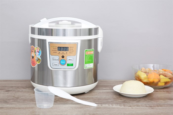 Nồi cơm điện tử tách đường Mishio 1.8 lít MK-188 Màu Trắng - Xám