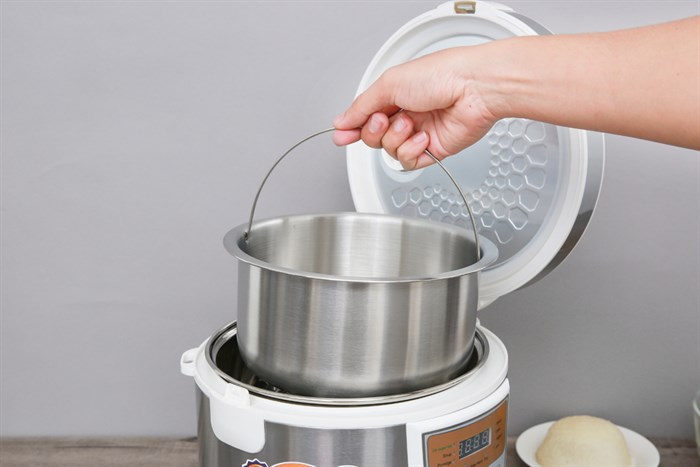 Nồi cơm điện tử tách đường Mishio 1.8 lít MK-188 Màu Trắng - Xám