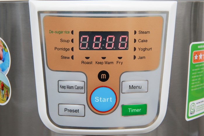 Nồi cơm điện tử tách đường Mishio 1.8 lít MK-188 Màu Trắng - Xám